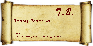 Tassy Bettina névjegykártya