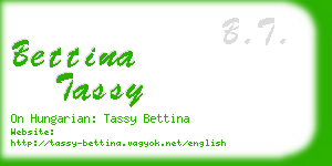 bettina tassy business card